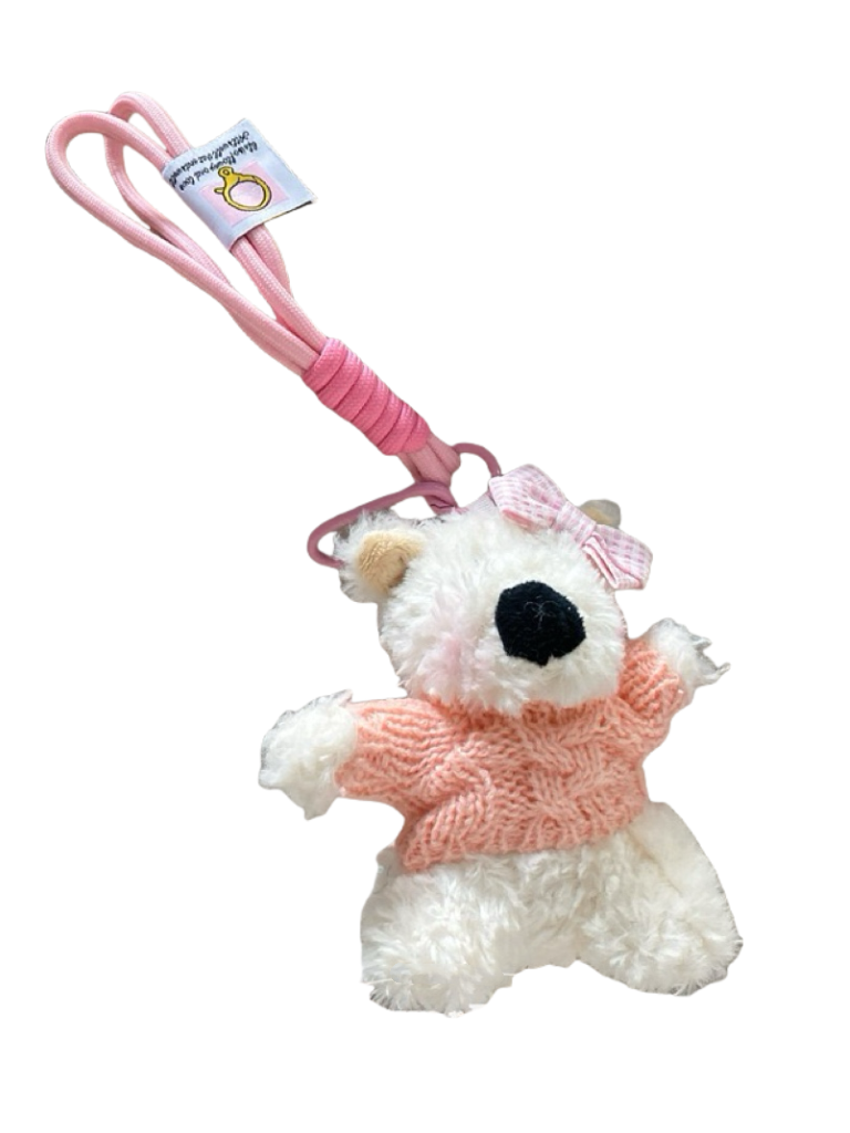 Peachy Snuggle Bear Charm