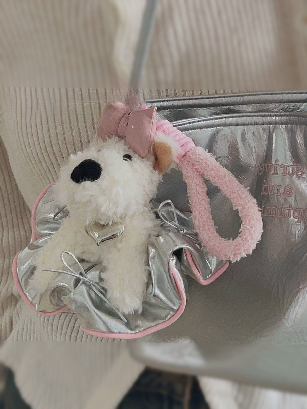 Blush Bloom Bear Charm