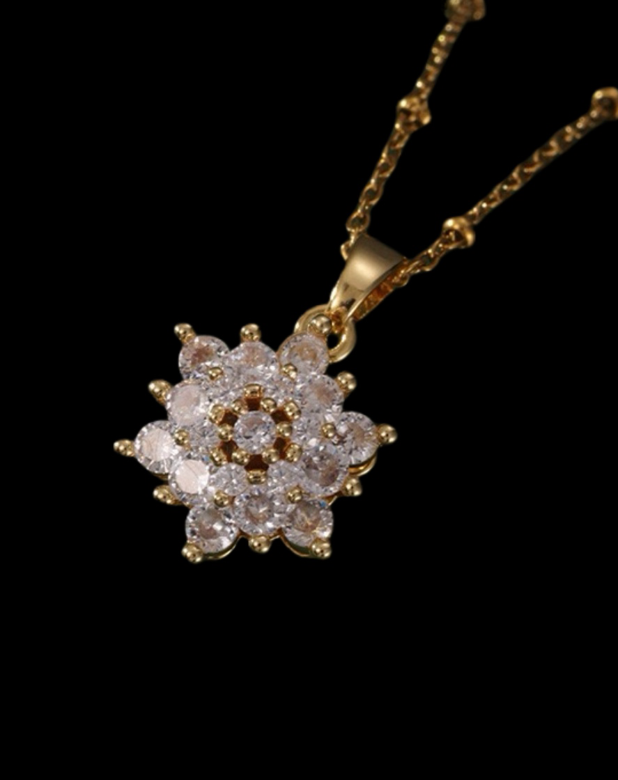 Snowflake Rotatable Diamond Pendant