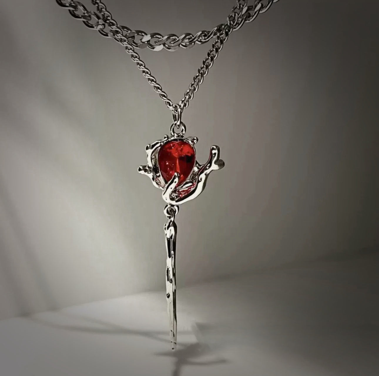 Crimson Rose Of Passion Necklace